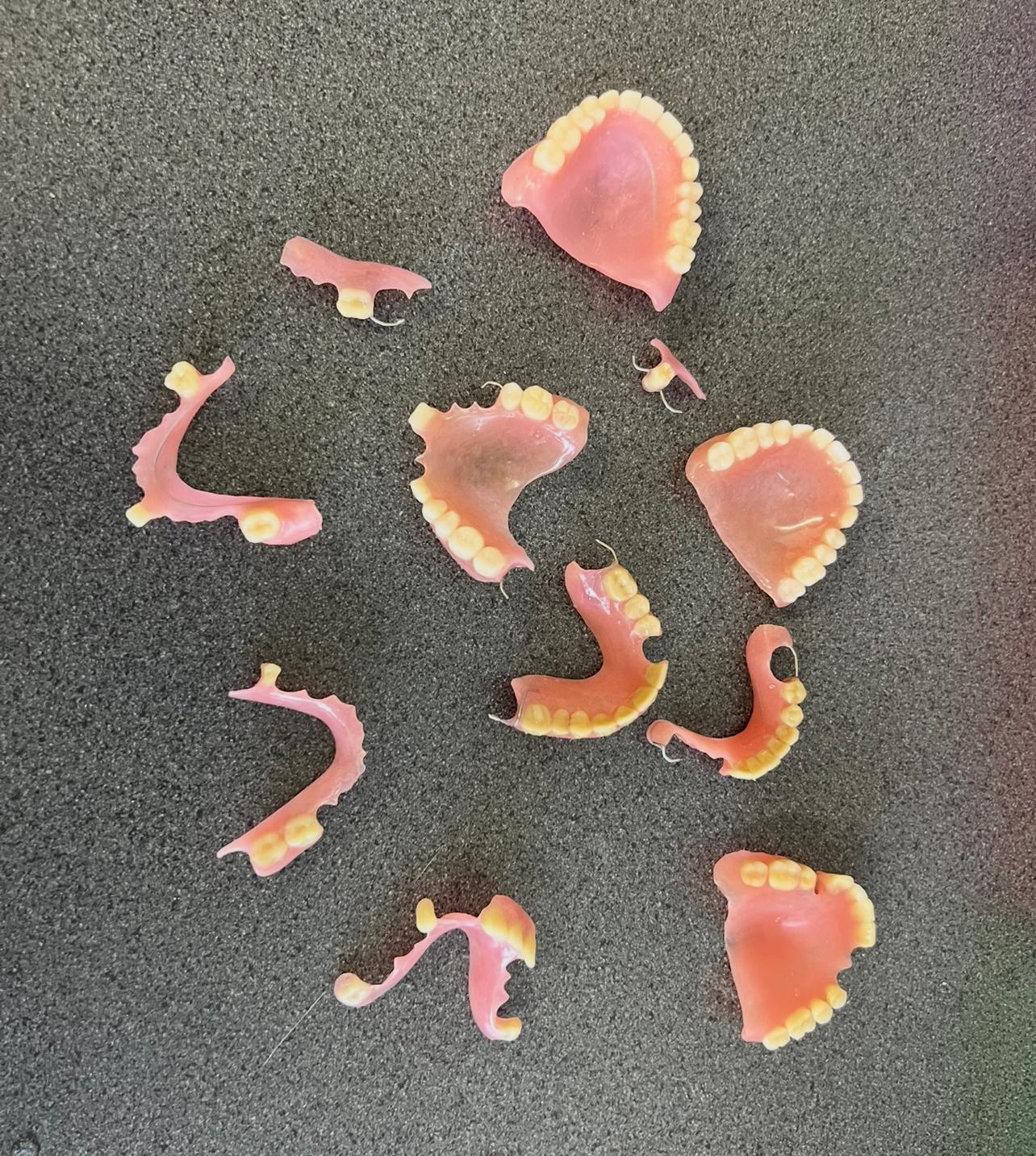 Dentures awaiting repair